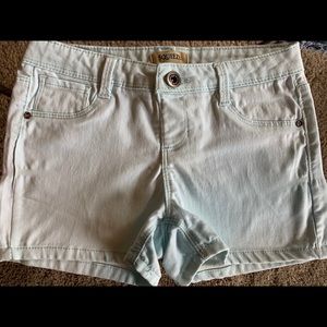 Faded blue shorts